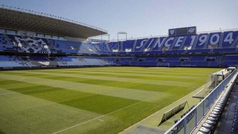 Panorámica del Estadio de La Rosaleda de Málaga.