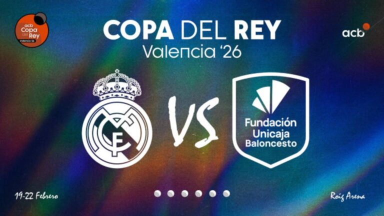 Imagen promocional del encuentro de cuartos de final de Copa del Rey de Baloncesto entre Real Madrid y Unicaja